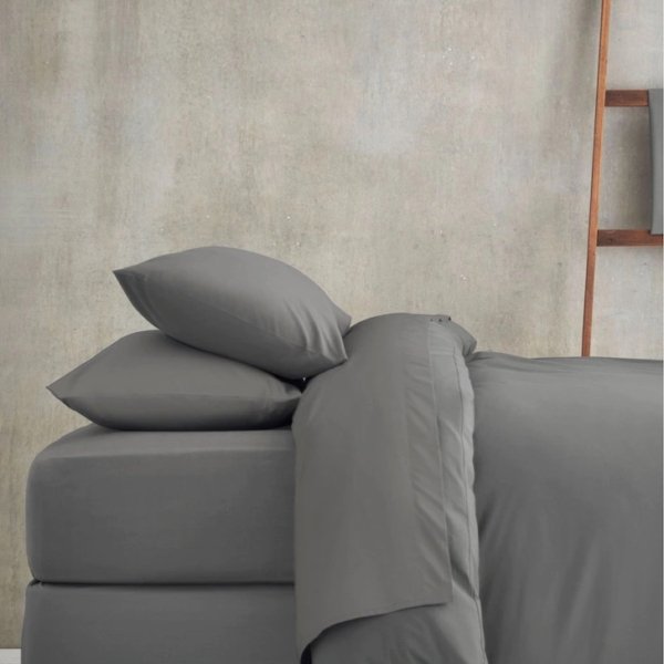Habitat Easycare Plain Grey Bedding Set - Single