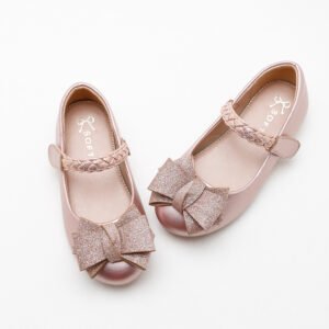 Rose Fancy ballerina inspired sparkly bow flat shoes