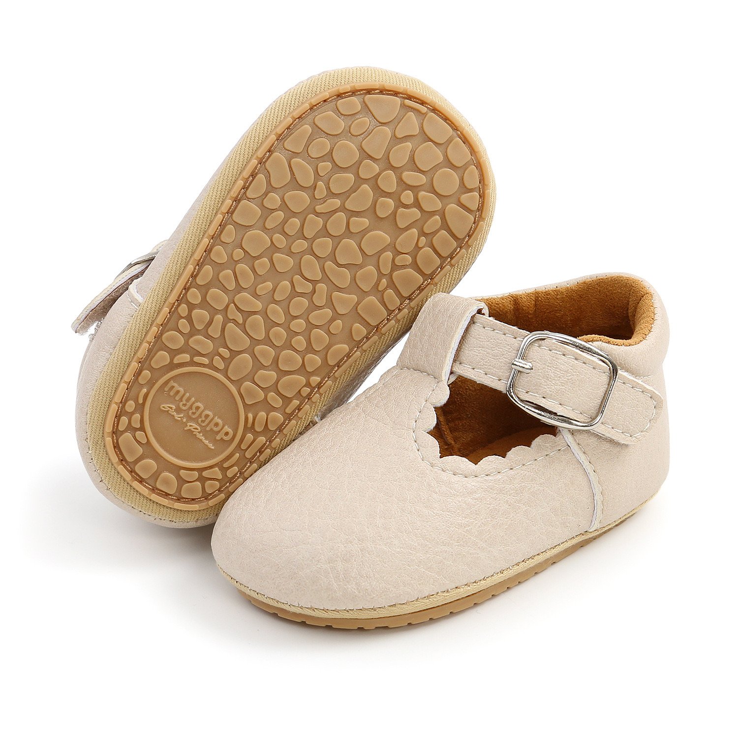 Cream Leena baby classic leather shoe for babies - Leenababies
