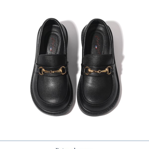 Retro elegance Classy leather mary jane slip on shoes for schoolgirls