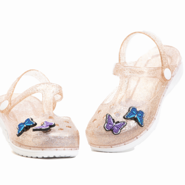 Butterfly jelly glitter sandals