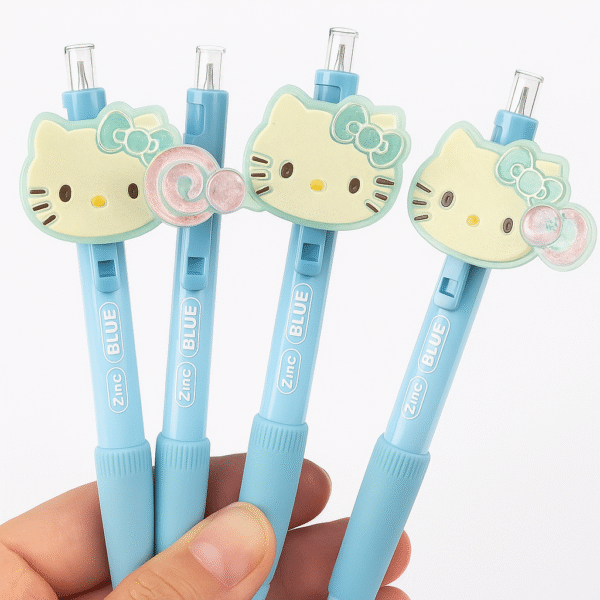 Hello Kitty Candy Top Gel Pen – Blue Ink (4 PCS Set)