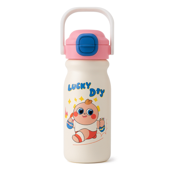 PINK Puppy Happiness Stainless Steel Thermos Bottle – 520ml