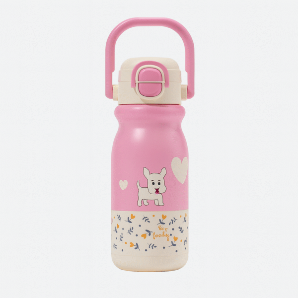 Puppy Happiness Stainless Steel Thermos Bottle – 520ml