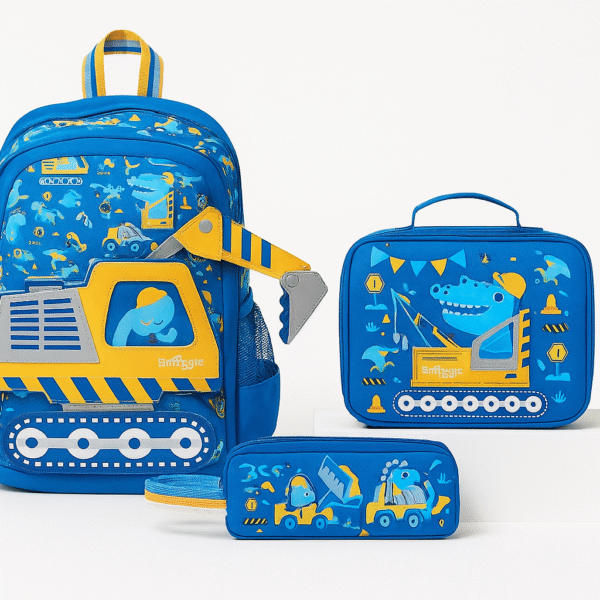 Smiggle Dino Builder 3-Piece Backpack Set (Blue)