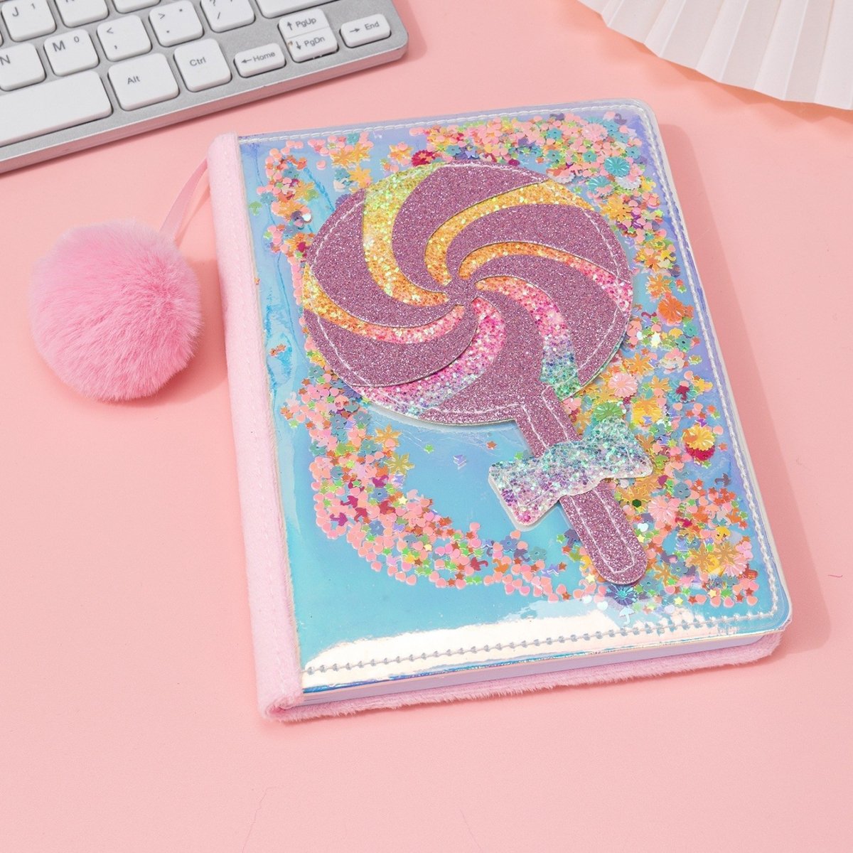 Lollipop Sparkle Plush Journal – A5 Size - Leenababies