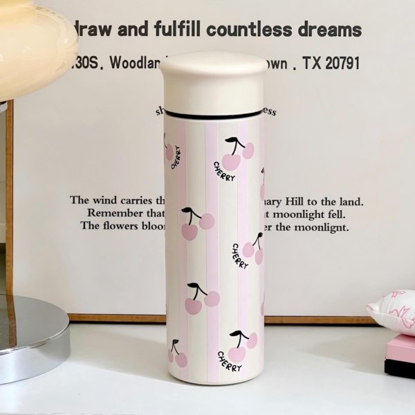 🍒 Cherry Bliss Thermos Set – Water Bottle (500ml) & Food Flask (660ml)