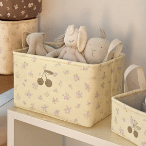 Cherry Blossom Fabric Storage Basket (2pcs set)