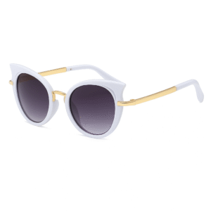 White Cat Eyes Luxe Sunglasses
