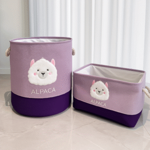 Alpaca Dreams Foldable Storage Baskets – Set of 2