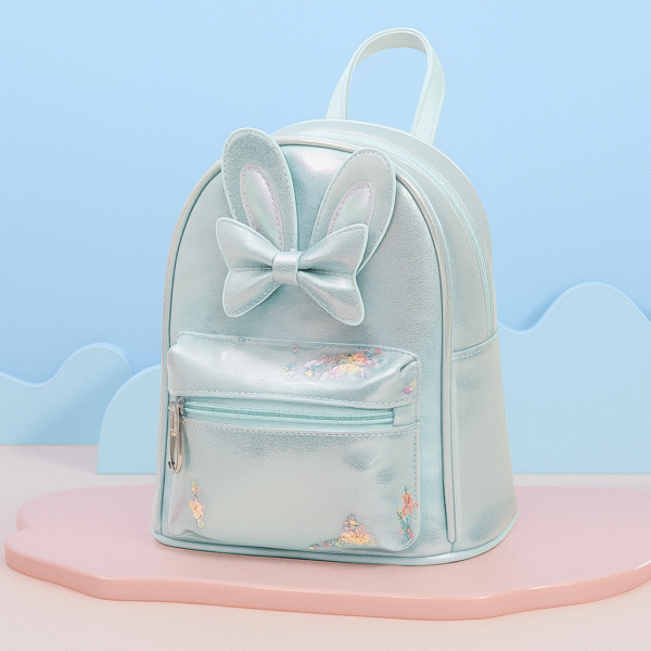 Bunny Ears Glitter Mini Backpack green