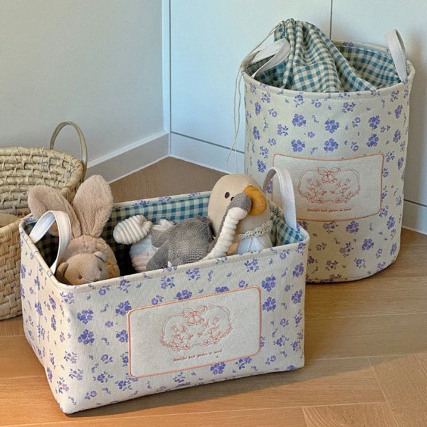 Blue Blossom Storage Basket Set 🌸💙