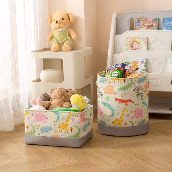 Safari Friends Foldable Storage Baskets – Set of 2