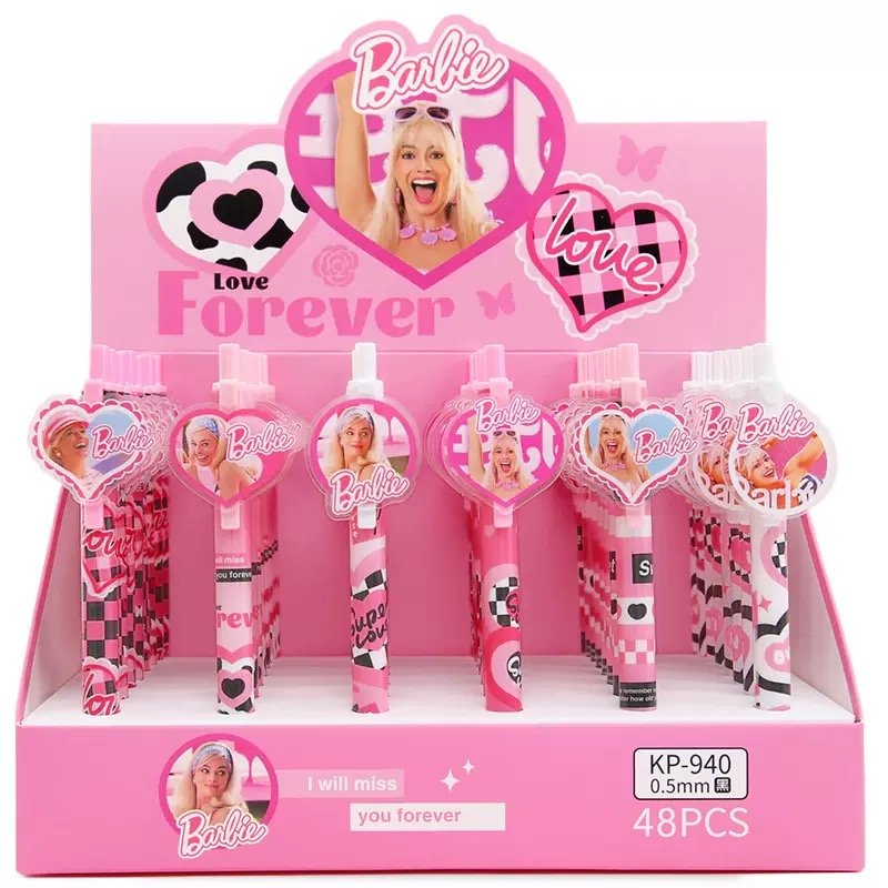 Barbie Pink Heart Gel Pen (Single Piece)2