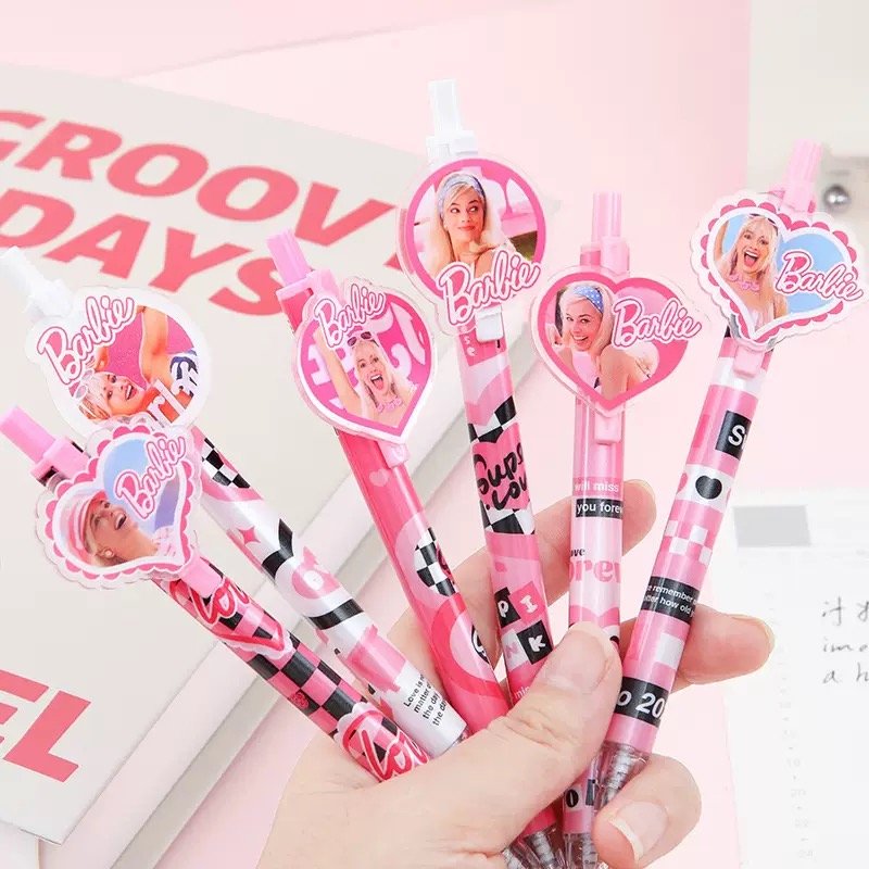 Barbie Pink Heart Gel Pen (Single Piece)3