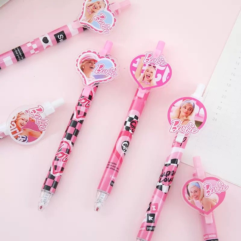 Barbie Pink Heart Gel Pen (Single Piece)4