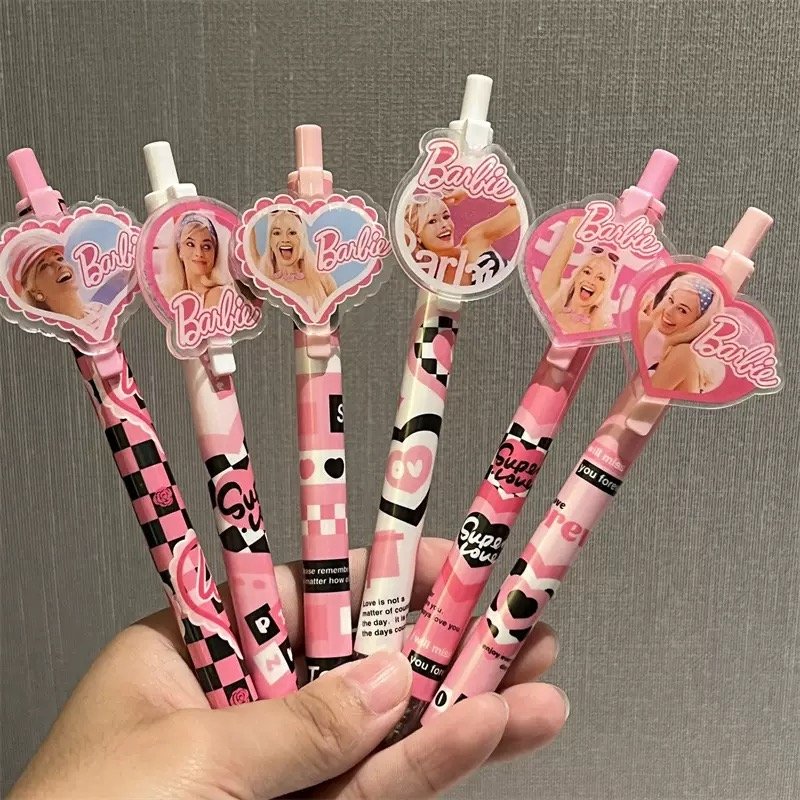 Barbie Pink Heart Gel Pen (Single Piece)6