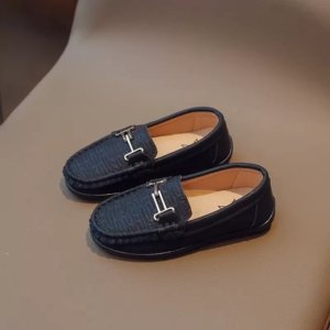 Black Classic Metal-Buckle Loafers