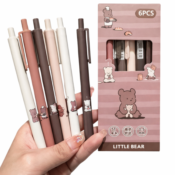 Little Bear Neutral Tone Gel Pens (Pack of 6)