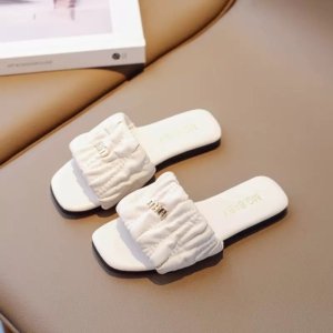 MG Baby Quilted Comfort Slides - White