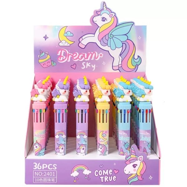 Unicorn Multi-Colour Ball Pen (Single Piece)