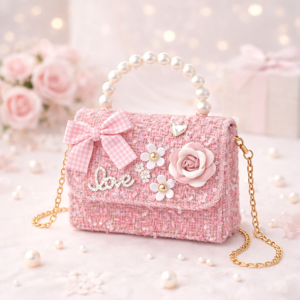 Baby Pink Pearl Bloom Mini Bag4
