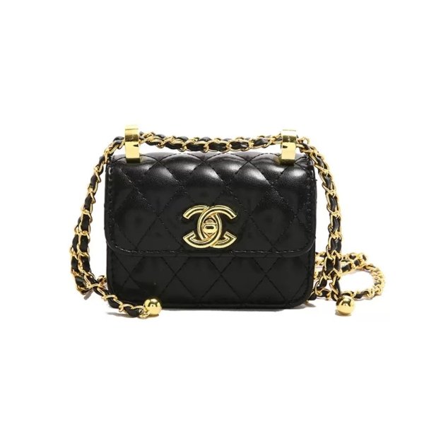 Luxe Quilted Mini Chain Bag - Classic Black