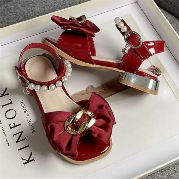 Pearl Bow Dress Sandals