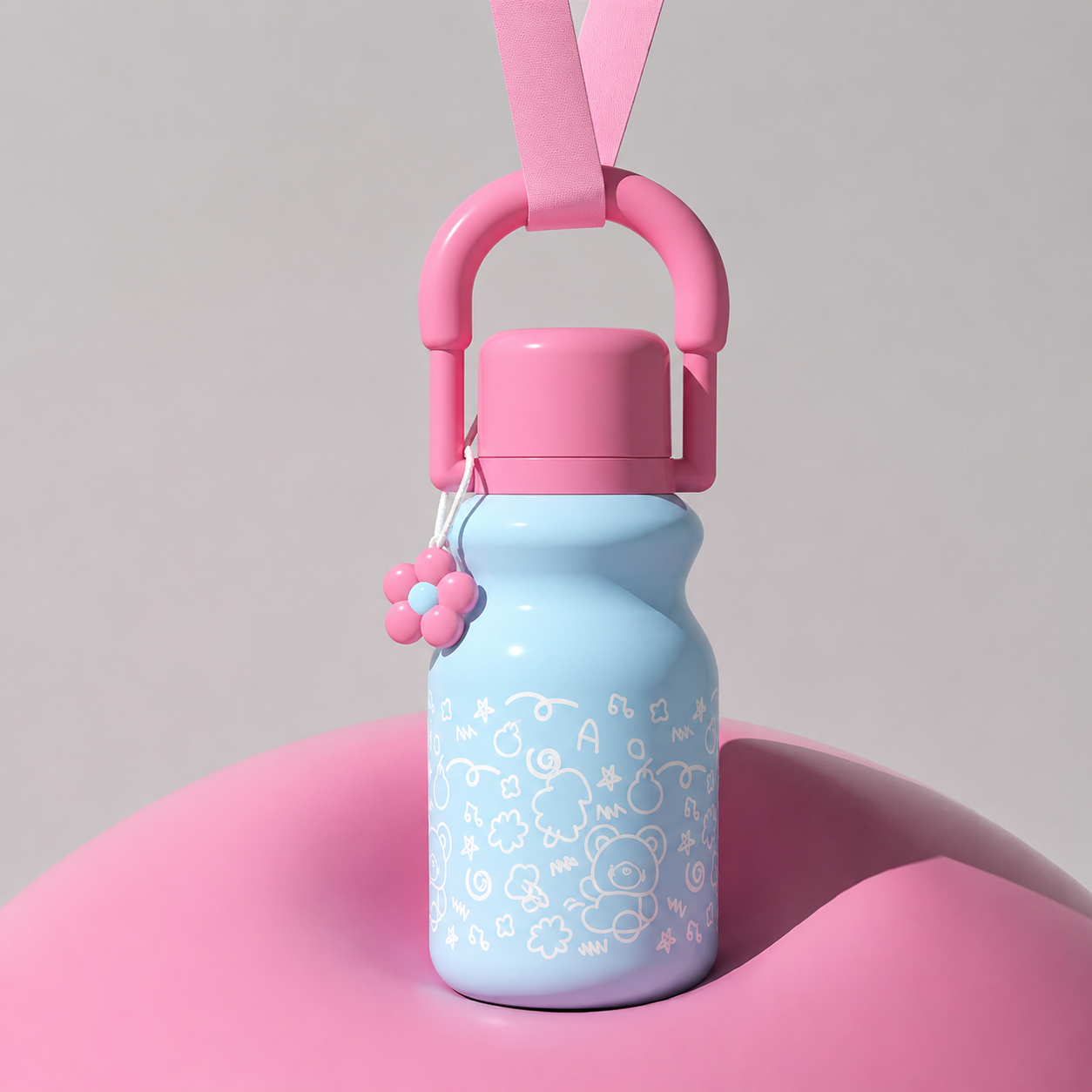 1L Kids Insulated Water Bottle with Carry Strap4