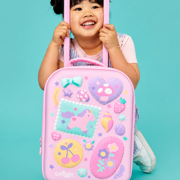 Little Journeys Teeny Tiny Hardtop Trolley Bag And pencil case 