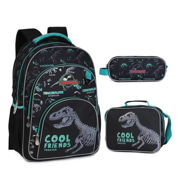 3-Piece Dinosaur School Backpack Set