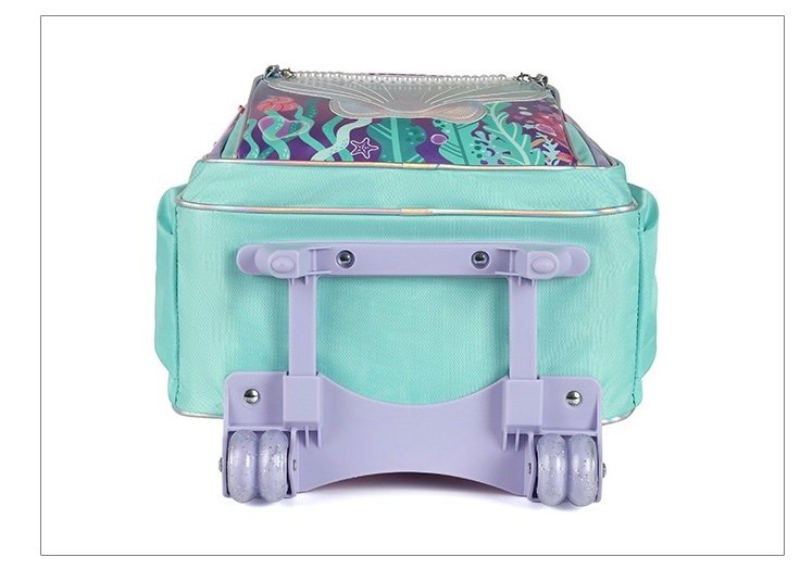 3-Piece Mermaid Rolling School Backpack Set with Trolley1