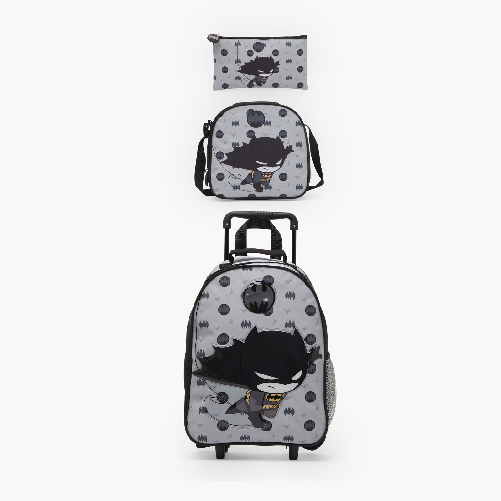 Batman Print 3-Piece School Trolley Bag Set7