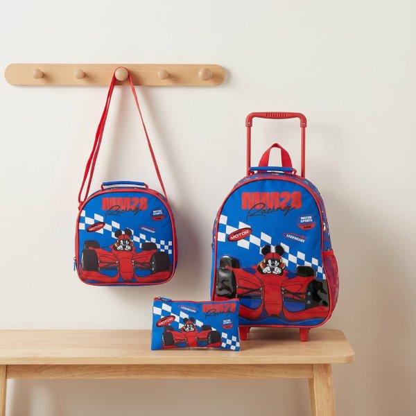 Disney Mickey Mouse Racing 3-Piece School Trolley Bag Set