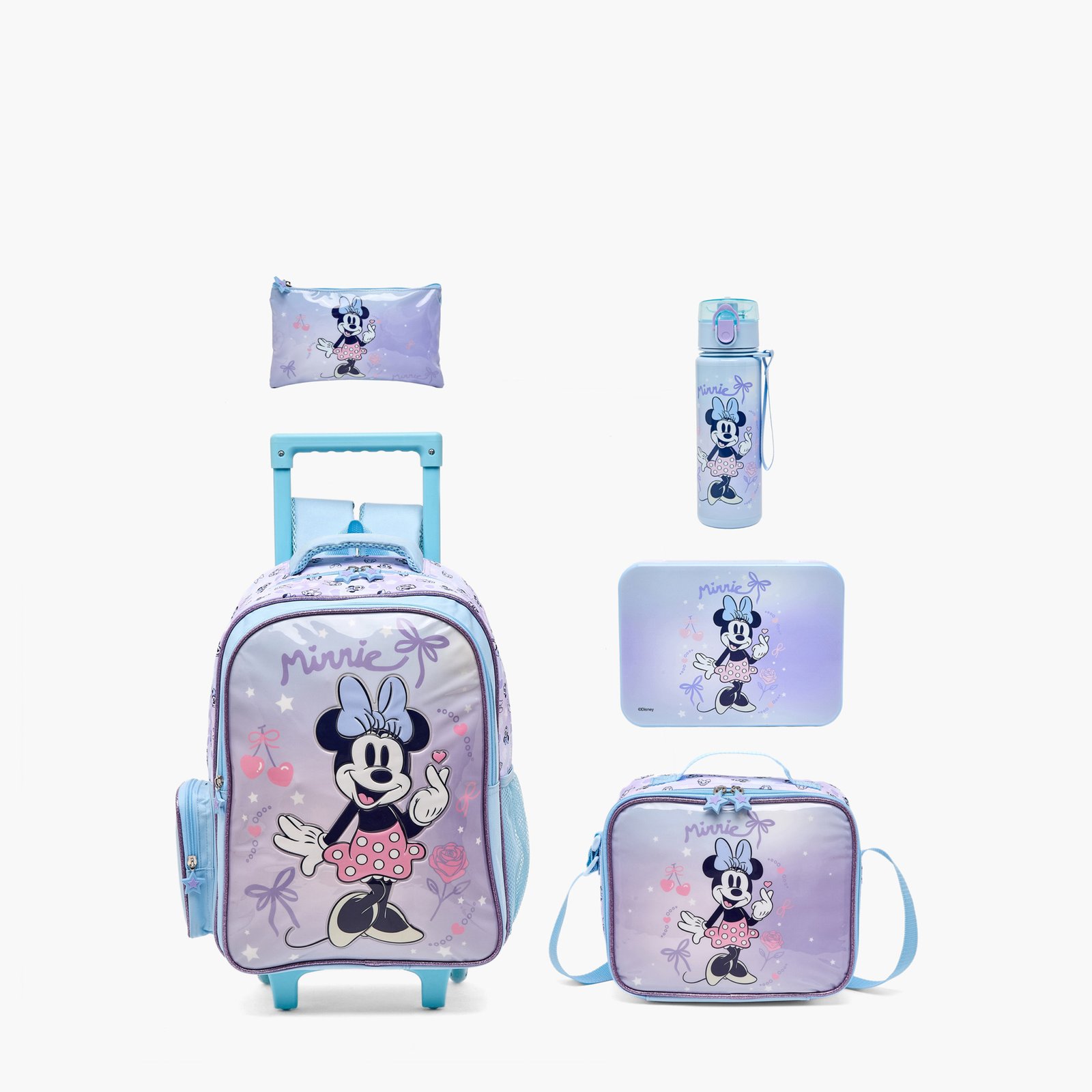 Disney Minnie Mouse 5-Piece School Trolley Bag Set3