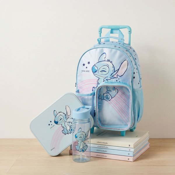Disney Stitch 3-Piece School Trolley Bag Set
