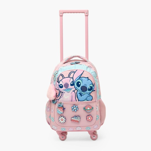 Disney Stitch and Angel Print Trolley Bag and lunch bag