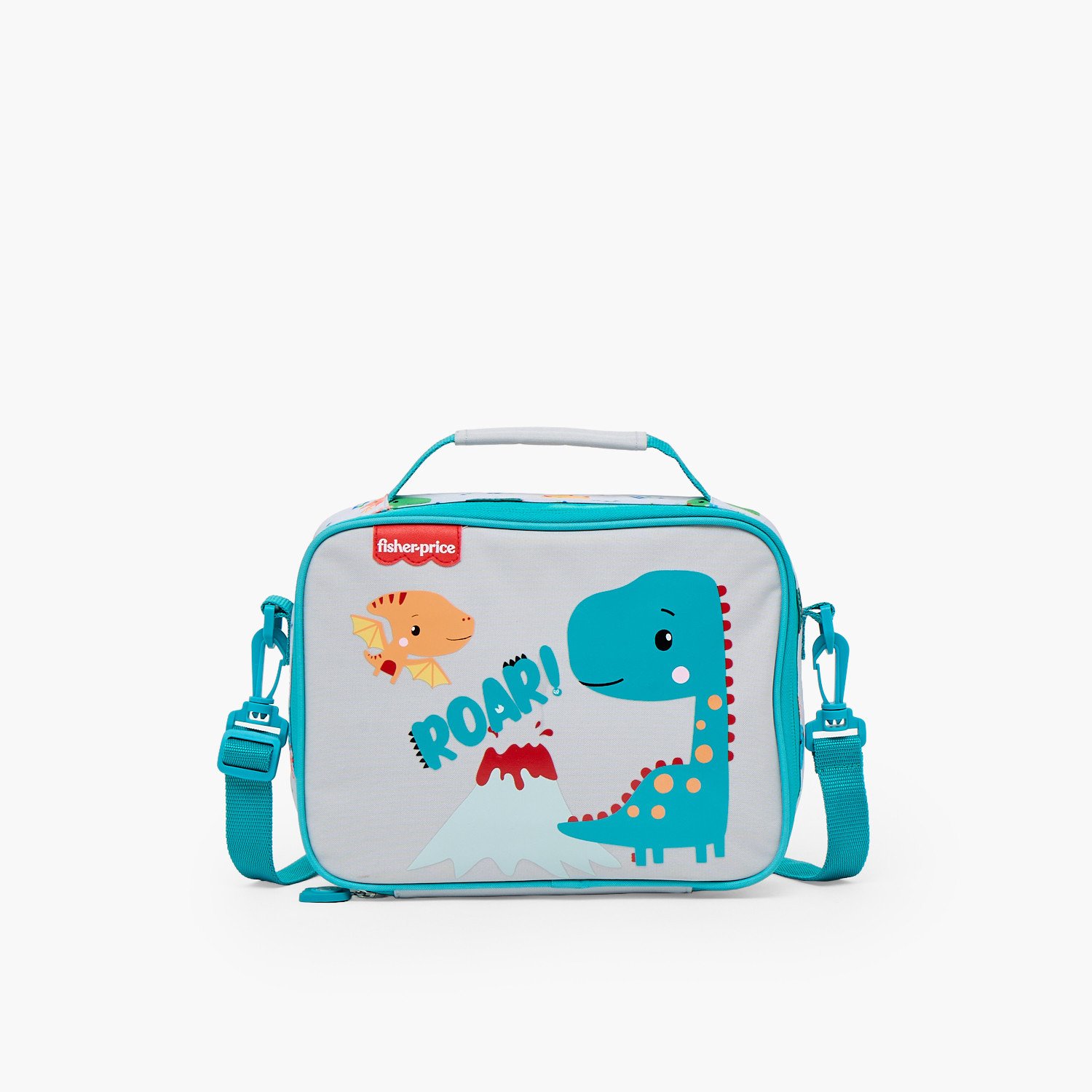 Fisher-Price Dinosaur Print Lunch Bag for Boys 3-5 Years with Detachable Strap1