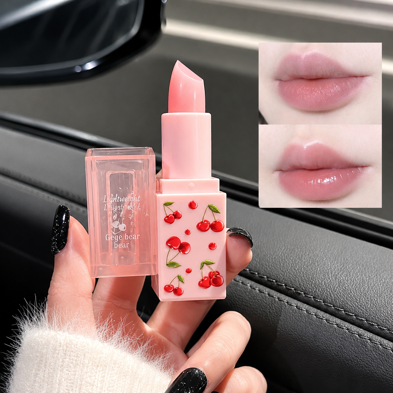 Gege Bear Cherry Lip Balm & Lip Gloss Duo1
