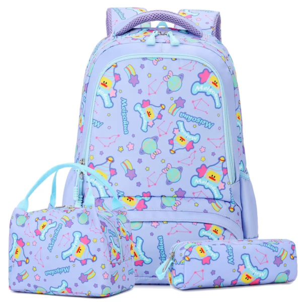 Girls’ Galaxy Adventure 3-Piece School Backpack Set – Lavender