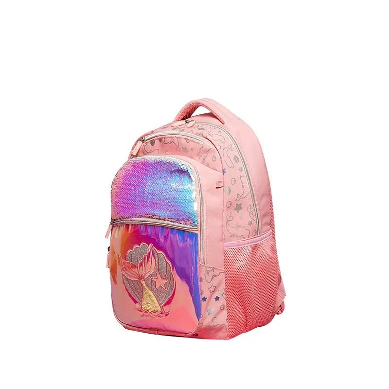 Girls’ Mermaid Sparkle School Backpack – Pink2