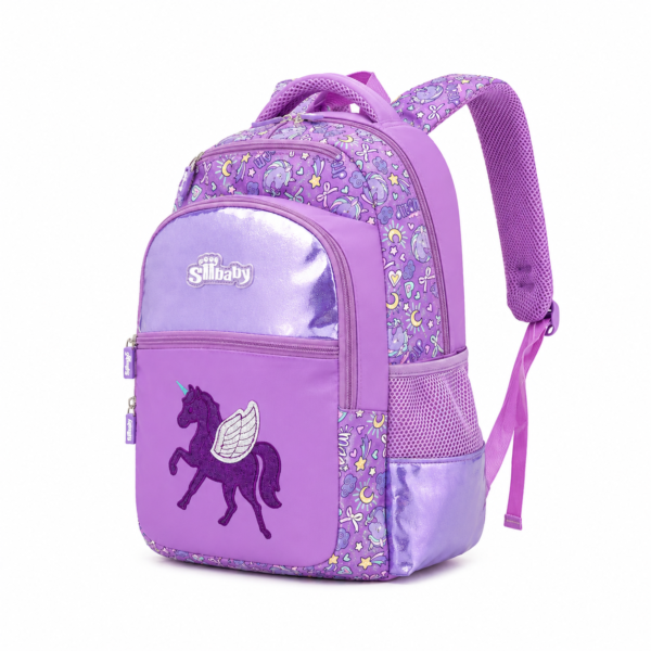 Girls’ Pegasus School Backpack – Purple