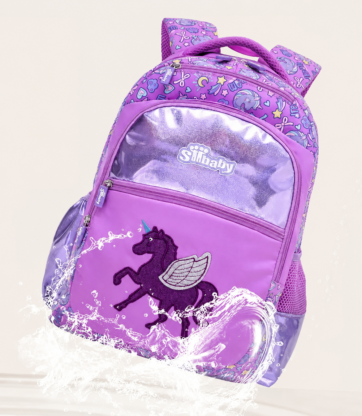 Girls’ Pegasus School Backpack – Purple3