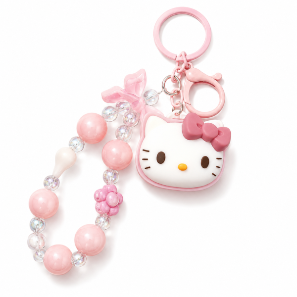 Hello Kitty Beaded Wristlet Keychain