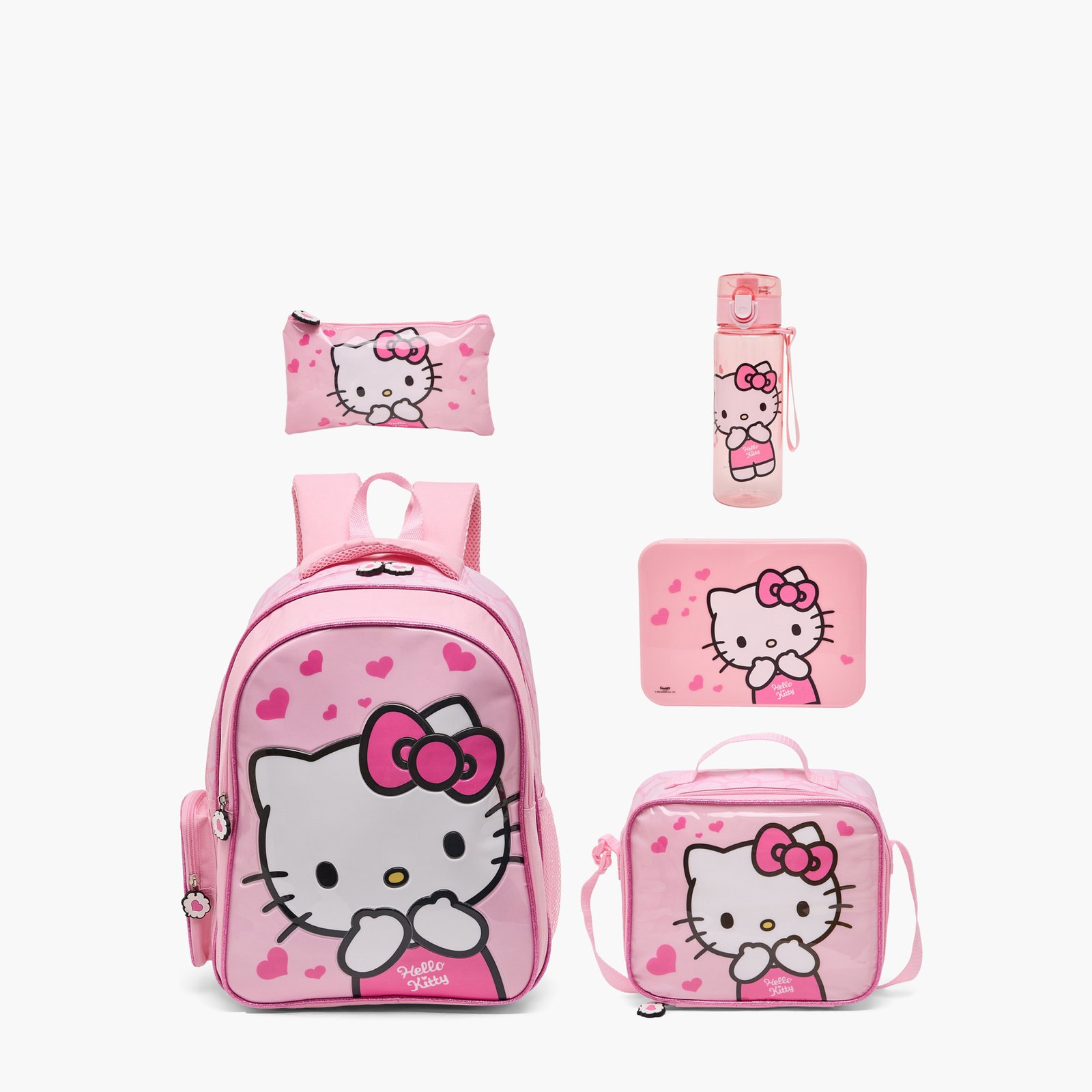 Hello Kitty Print 5-Piece School Backpack Set12