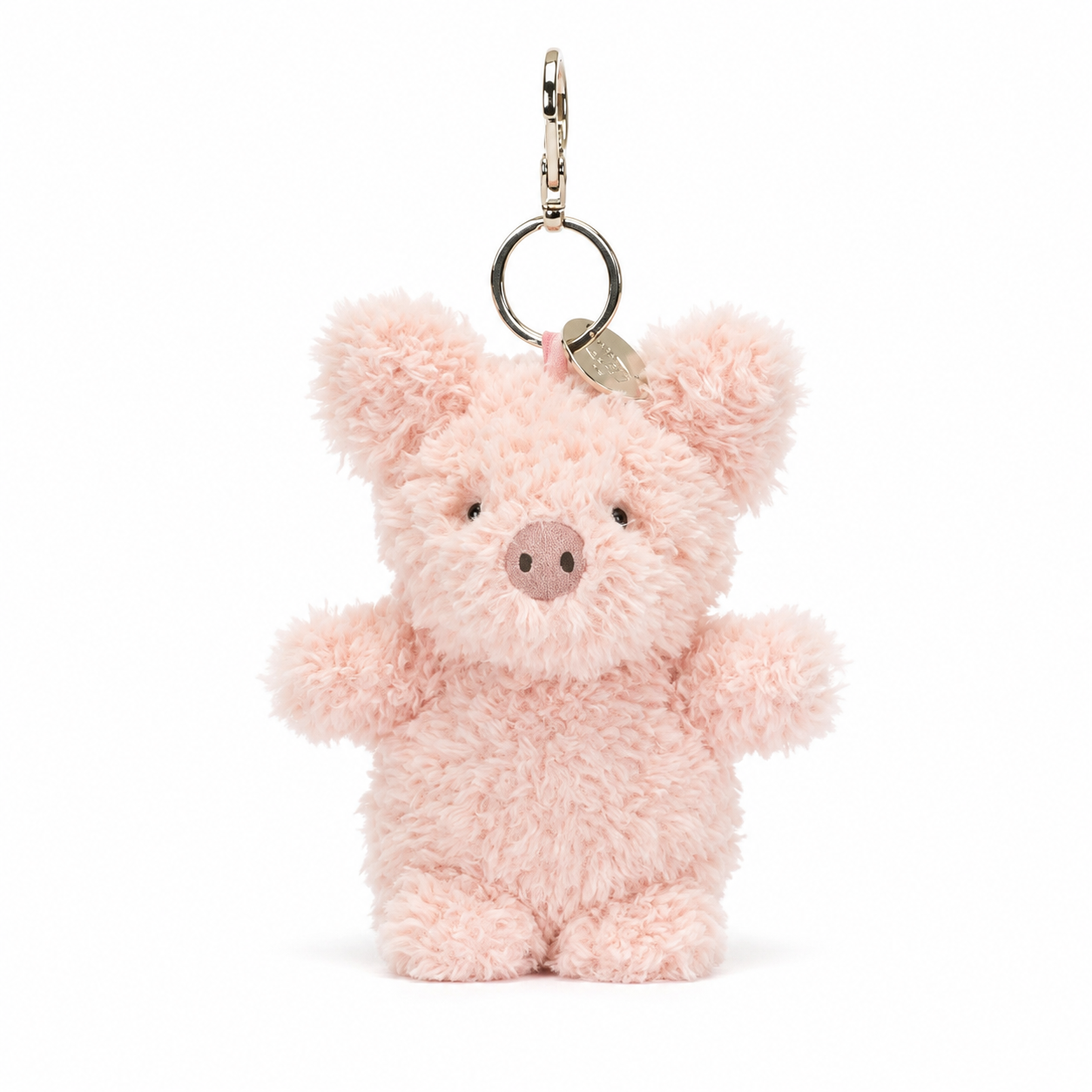Jellycat Bashful Pig Plush Keyring – Soft Pink