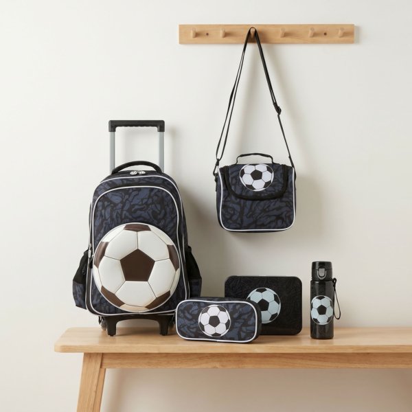 Juniors Football 5-Piece trolley School Bag Set