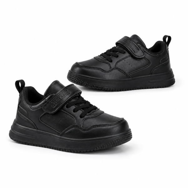 Kids’ Classic Black School Sneakers