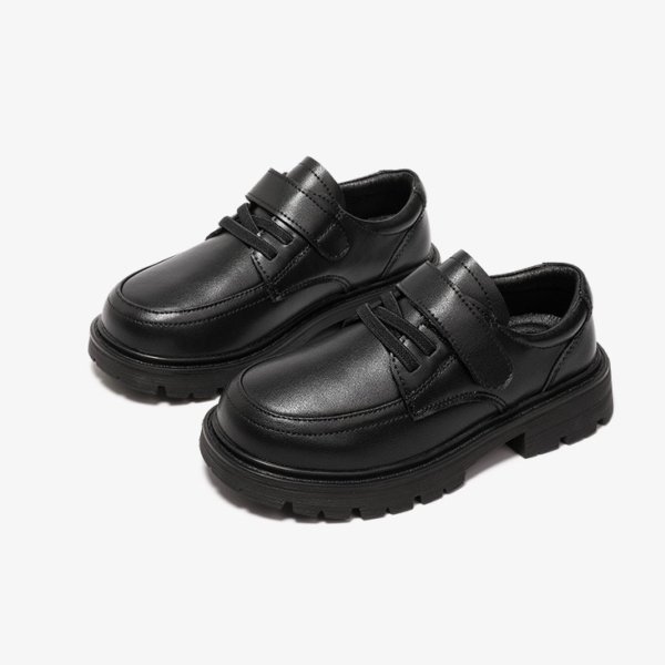 Kids’ Classic Black Velcro School Shoes