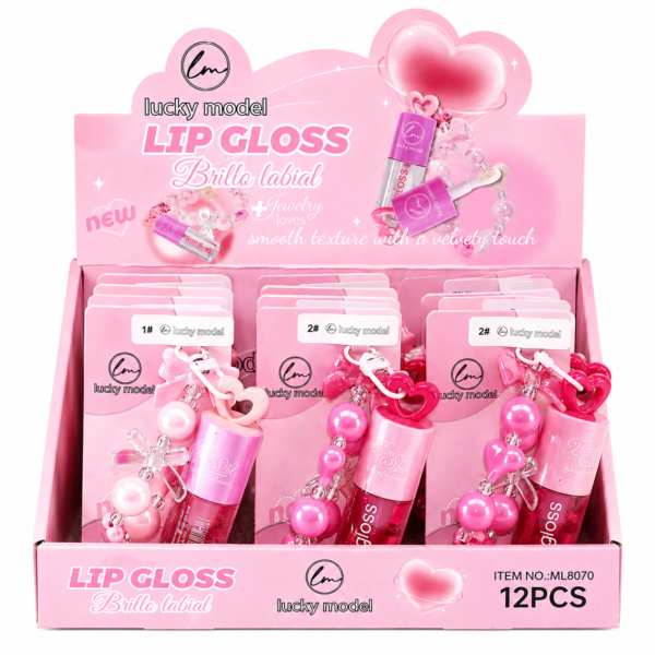 Lucky Model Lip Gloss Charm Keychain